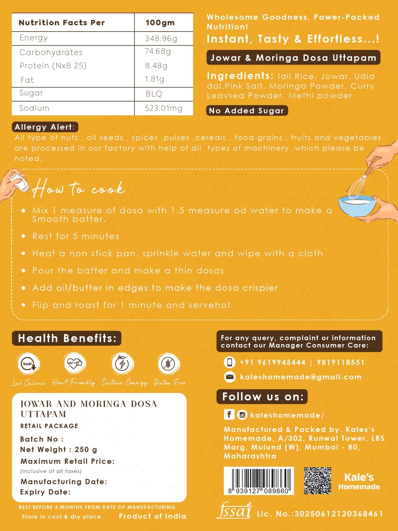 Jowar & Moringa Dosa